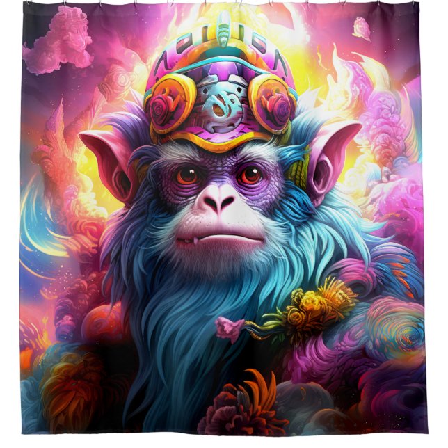 Fantasy Monkey King Duschvorhang (Vorderseite)