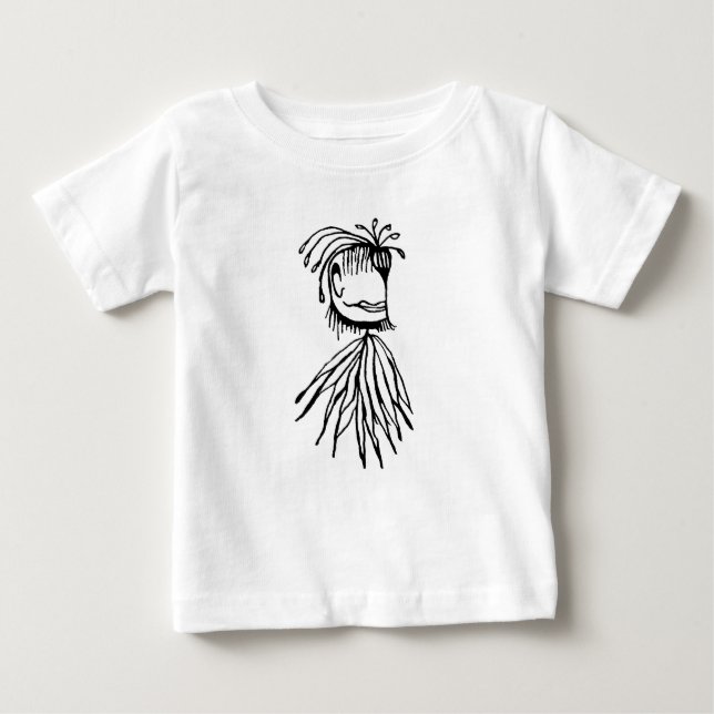 Fantasy-Monster skizzenhaft zeichnend Baby T-shirt (Vorderseite)