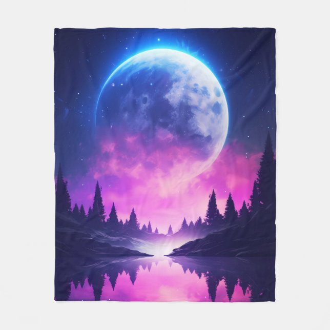 "Fantasy Moon" Fleecedecke (Vorderseite)
