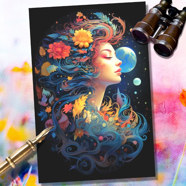 Fantasy Moon Girl 1 Decoupage Paper Seidenpapier (Von Creator hochgeladen)