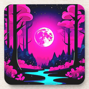 Fantasy Moonlit Woods Art Getränkeuntersetzer
