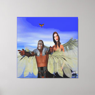 Fantasy Moth Hunters Leinwanddruck