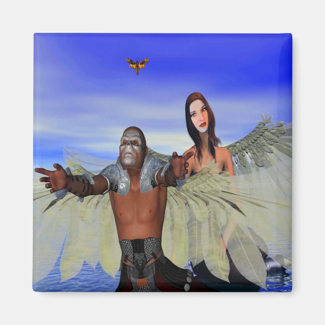 Fantasy Moth Hunters Magnet (Vorne)