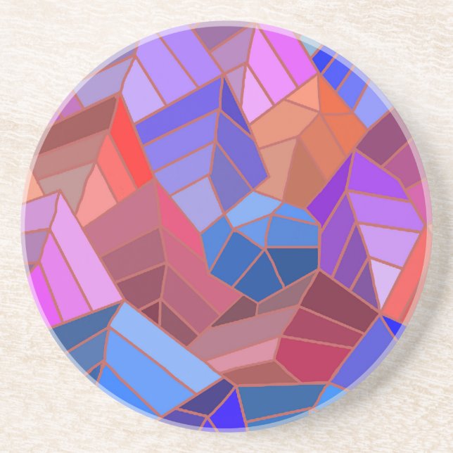 Fantasy Mountains View von Sky Getränkeuntersetzer (Vorne)