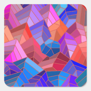 Fantasy Mountains View von Sky Quadratischer Aufkleber