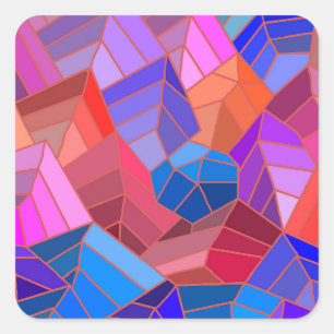 Fantasy Mountains View von Sky Quadratischer Aufkleber