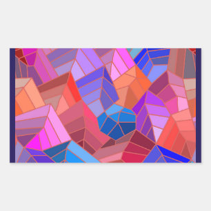 Fantasy Mountains View von Sky Rechteckiger Aufkleber