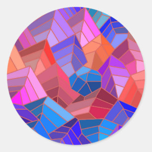 Fantasy Mountains View von Sky Runder Aufkleber