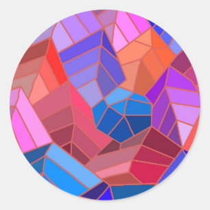 Fantasy Mountains View von Sky Runder Aufkleber