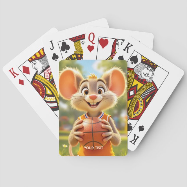 Fantasy Mouse Basketball Field Spielkarten (Rückseite)