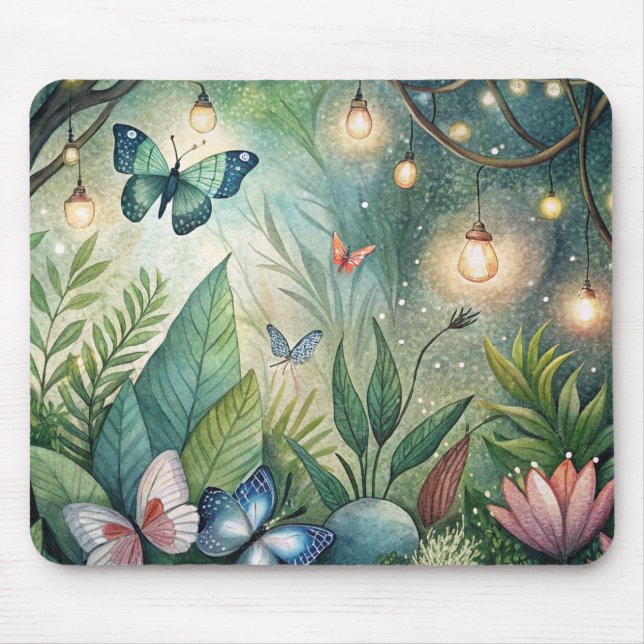Fantasy Mousepad W/Blume und Schmetterlinge (Vorne)