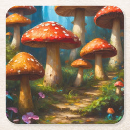 Fantasy Mushrom Paper Untersetzer