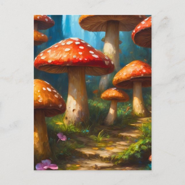Fantasy Mushrom Postcard Postkarte (Vorderseite)