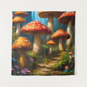Fantasy Mushrom Tapestry Wandteppich