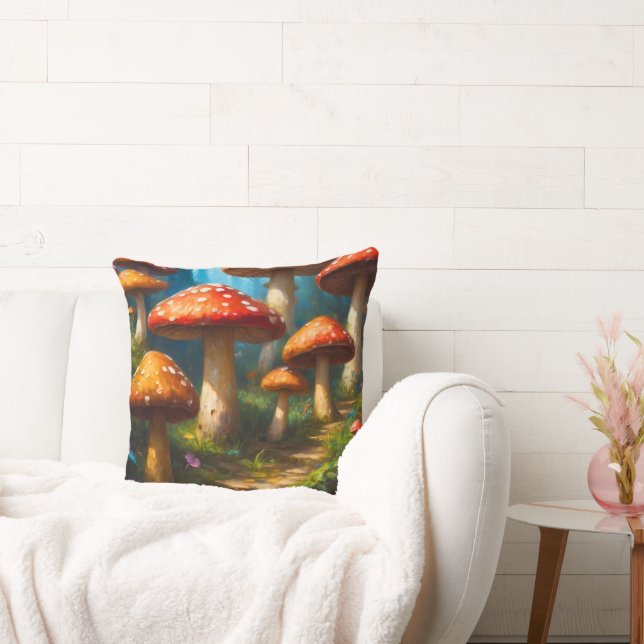 Fantasy Mushrom Throw Kissen (Liege)