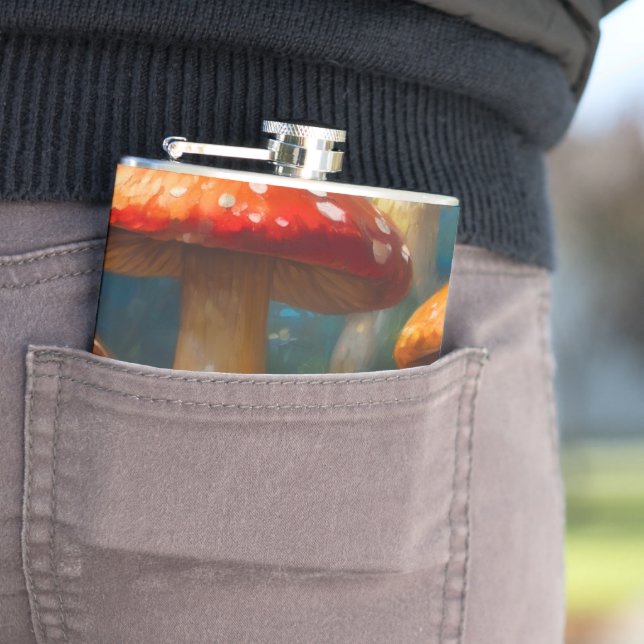Fantasy Mushrom Vinyl Wrapped Flask Flachmann (Beispiel)