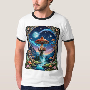 Fantasy Mushroom Castle Dreamscape T - Shirt