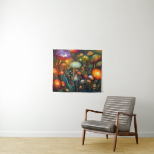Fantasy Mushrooms Tapestry Wandteppich