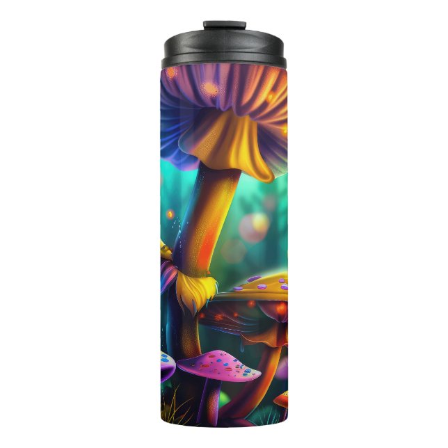 Fantasy Mushrooms Tumbler Thermosbecher (Vorderseite)