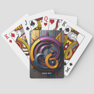 Fantasy Niedlich Abstrakt Orange Lila Spielkarten