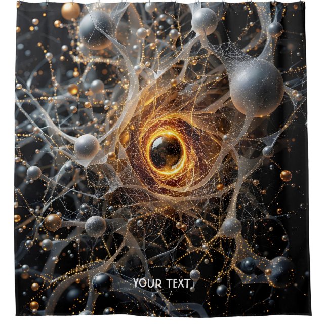 Fantasy Niedlich Abstrakt Space Scene Duschvorhang (Vorderseite)