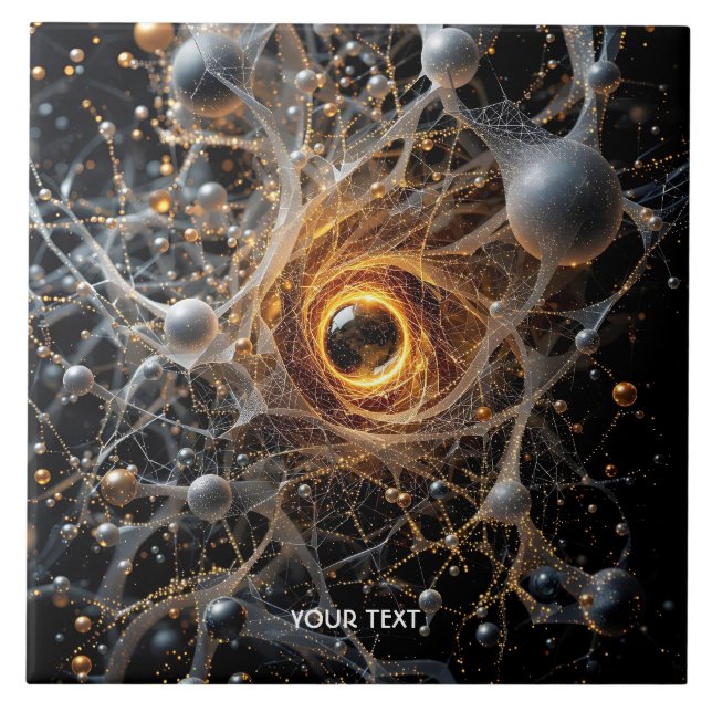 Fantasy Niedlich Abstrakt Space Scene Fliese (Vorderseite)