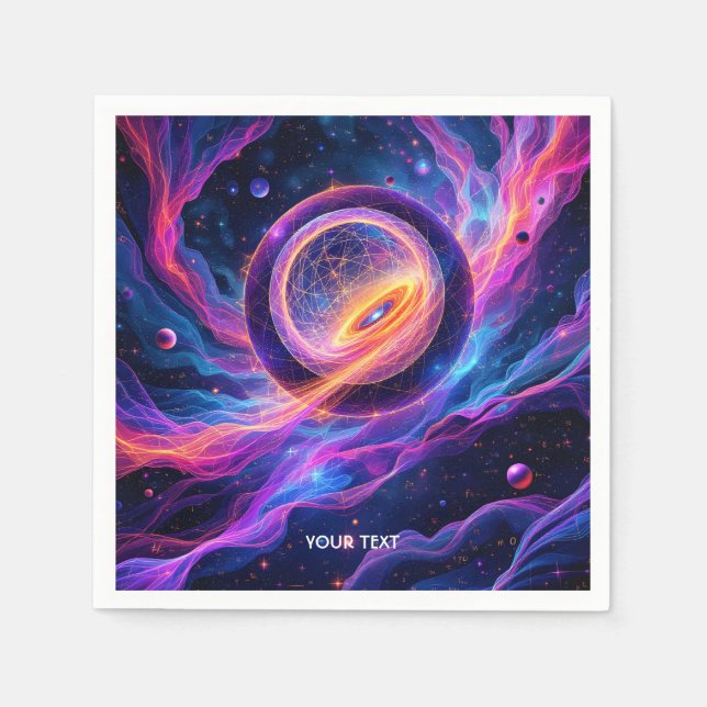 Fantasy Niedlich Abstrakt Space Stars Serviette (Vorderseite)