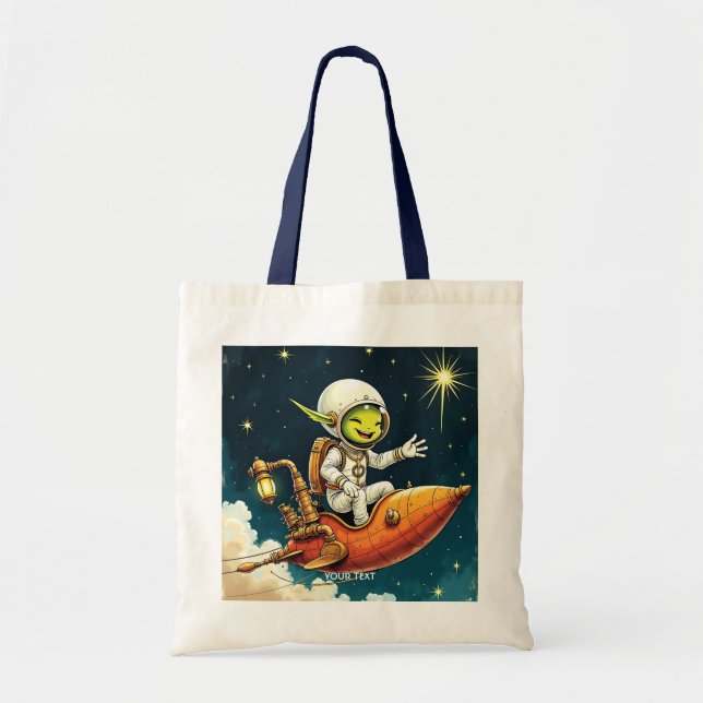 Fantasy Niedlich Alien Space Ship Tragetasche (Vorne)