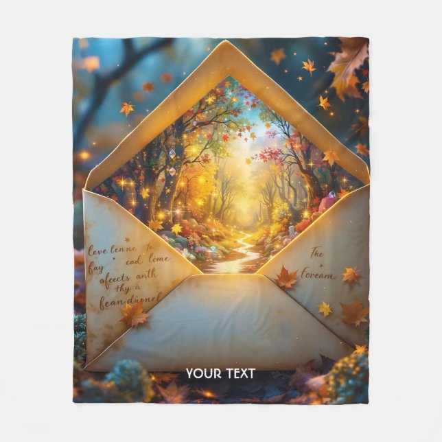 Fantasy Niedlich Altes Herbstummel Fleecedecke (Vorderseite)