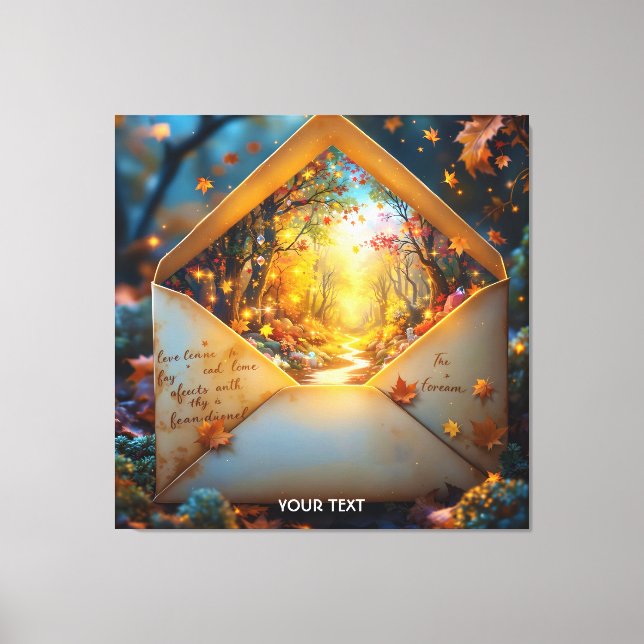 Fantasy Niedlich Altes Herbstummel Leinwanddruck (Vorderseite)