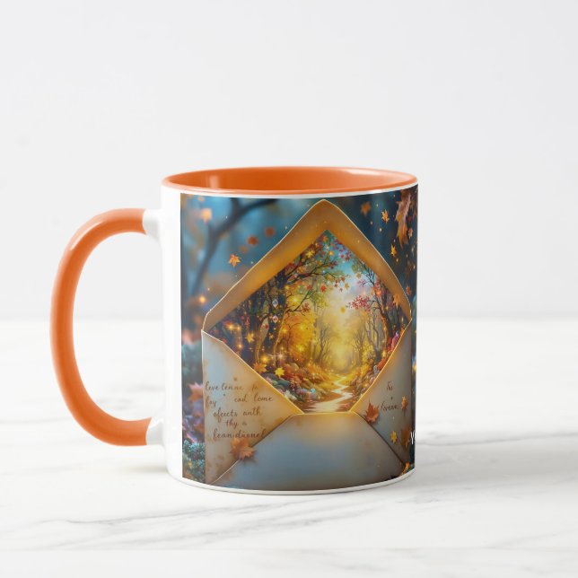 Fantasy Niedlich Altes Herbstummel Tasse (Links)