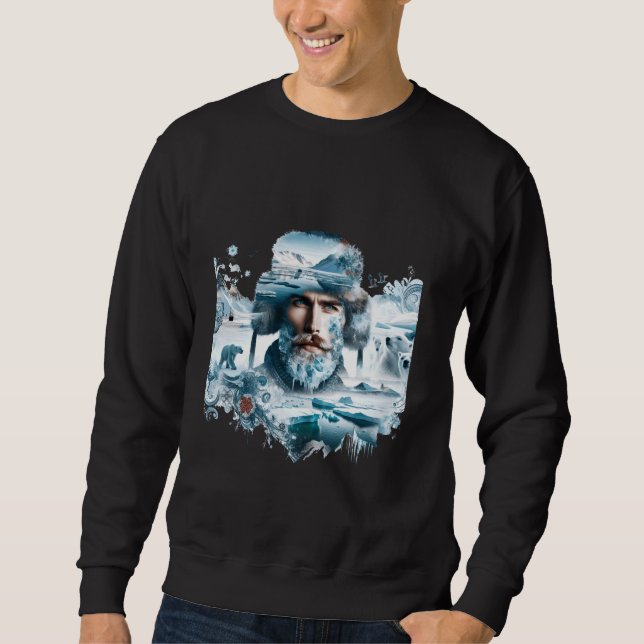 Fantasy Niedlich Arctic Adventurer Snow Sweatshirt (Vorderseite)