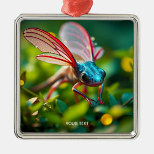Fantasy Niedlich Axolotl mit Flügeln Ornament Aus Metall