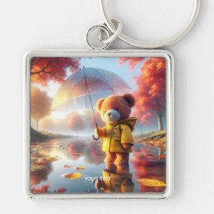 Fantasy Niedlich Baby Bear Umbrella Schlüsselanhänger