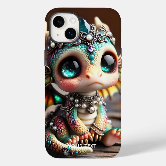 Fantasy Niedlich Baby Dragon Glass Case-Mate iPhone Hülle (Rückseite)