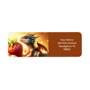 Fantasy Niedlich Baby Dragon Strawberry
