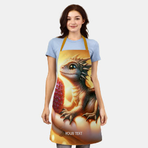 Fantasy Niedlich Baby Dragon Strawberry Schürze
