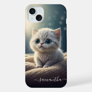 Fantasy Niedlich Baby Kitty Cat Lover's Personalis iPhone 15 Plus Hülle