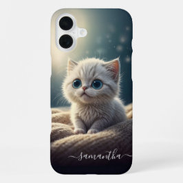 Fantasy Niedlich Baby Kitty Cat Lover's Personalis iPhone 16 Plus Hülle
