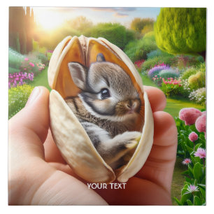 Fantasy Niedlich Baby Rabbit Garden Fliese