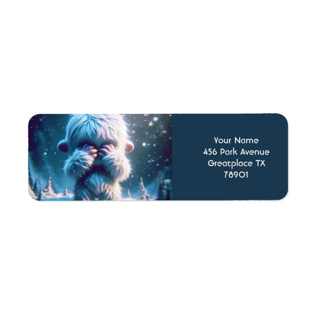 Fantasy Niedlich Baby Yeti Winter (Vorne)