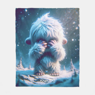 Fantasy Niedlich Baby Yeti Winter Fleecedecke