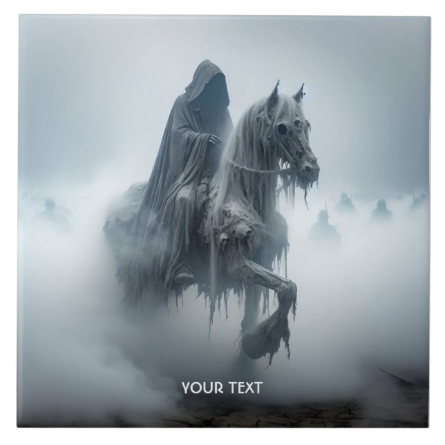 Fantasy Niedlich Battle Man Horse Fliese (Vorderseite)