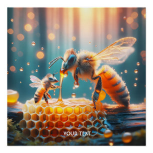 Fantasy Niedlich Bees Momma Baby Poster