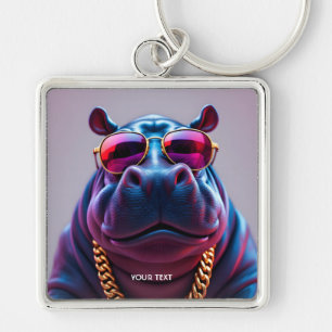 Fantasy Niedlich Big Hyppo Brillen Schlüsselanhänger