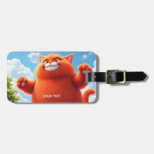 Fantasy Niedlich Big Orange Cat Gepäckanhänger