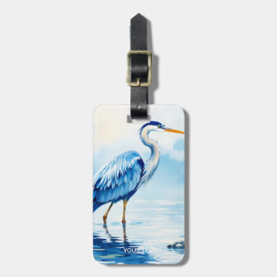 Fantasy Niedlich Bird Blue Wcolor Gepäckanhänger