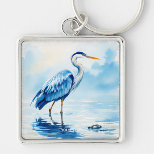 Fantasy Niedlich Bird Blue Wcolor Schlüsselanhänger