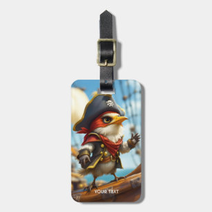 Fantasy Niedlich Bird Captain Pirate Gepäckanhänger