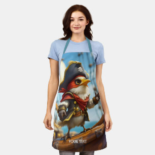 Fantasy Niedlich Bird Captain Pirate Schürze